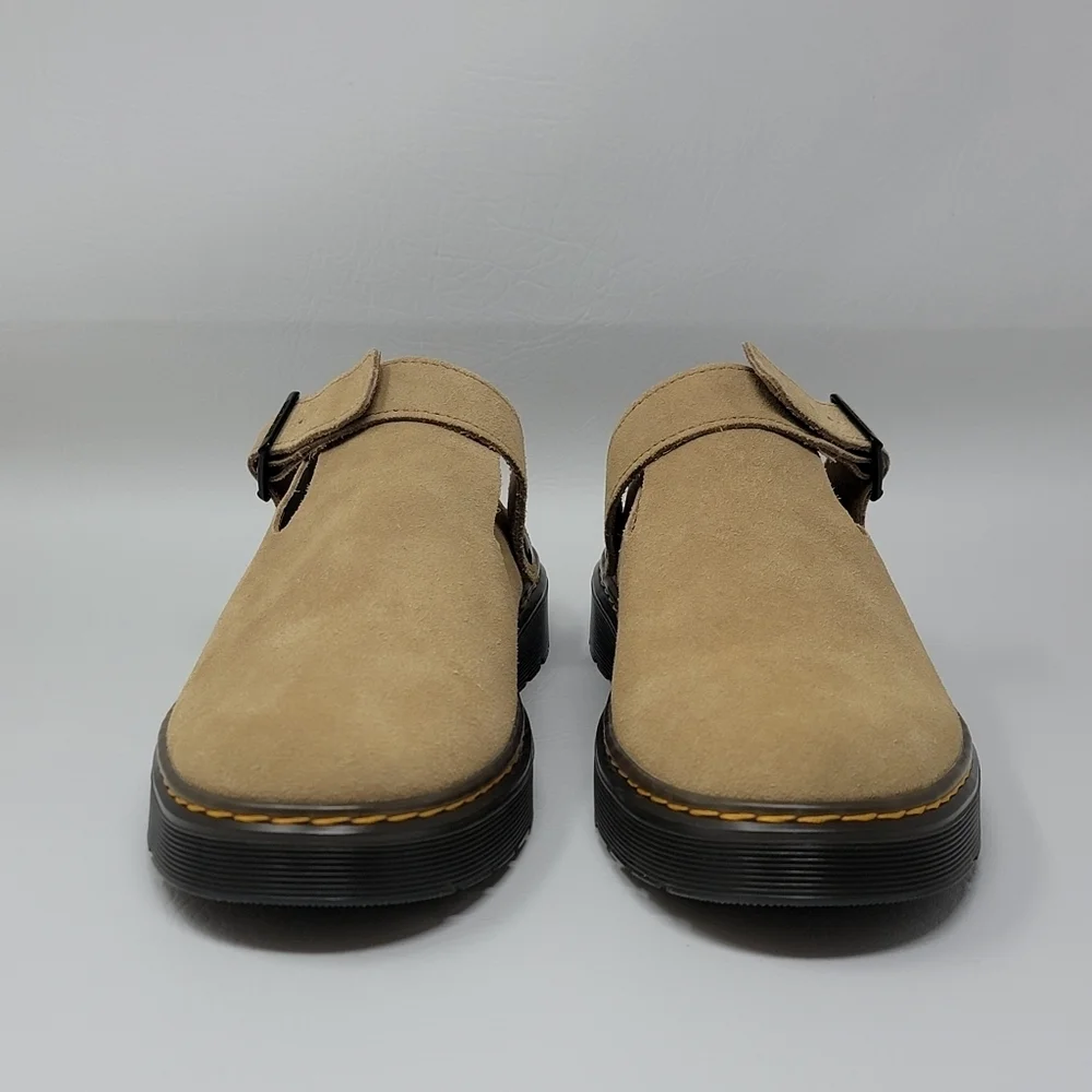 Dr. Martens Carlson Slingback Clog Mule Men's 12 Women's 13 Beige Suede NEW